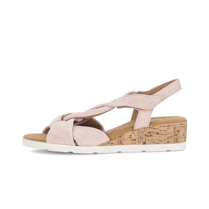 Sandalo con zeppa rosa #0