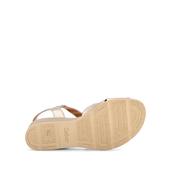 Sandaleno met sleehak goud #4