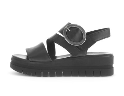 Plateau Sandale schwarz