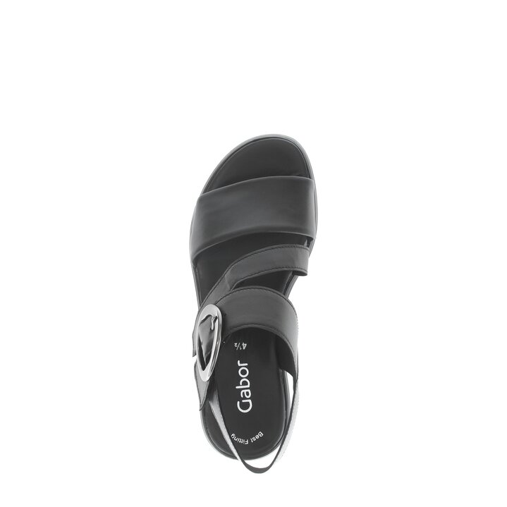 Sandale met plateauzool zwart #5