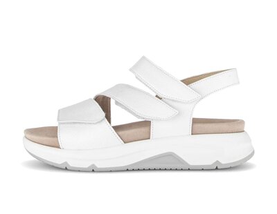 Sandale met plateauzool wit
