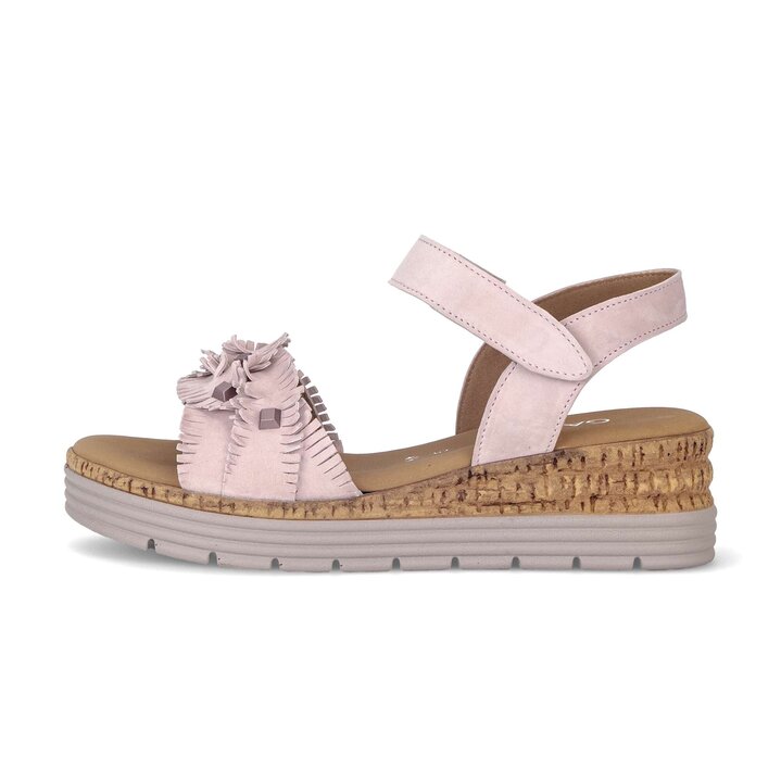 Sandalo con plateau rosa #0