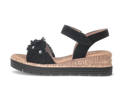 Sandale à plateforme noir