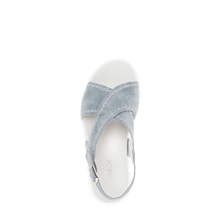 Sandalo con plateau blu #5