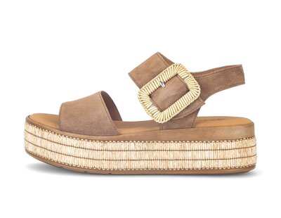 Sandale à plateforme marron