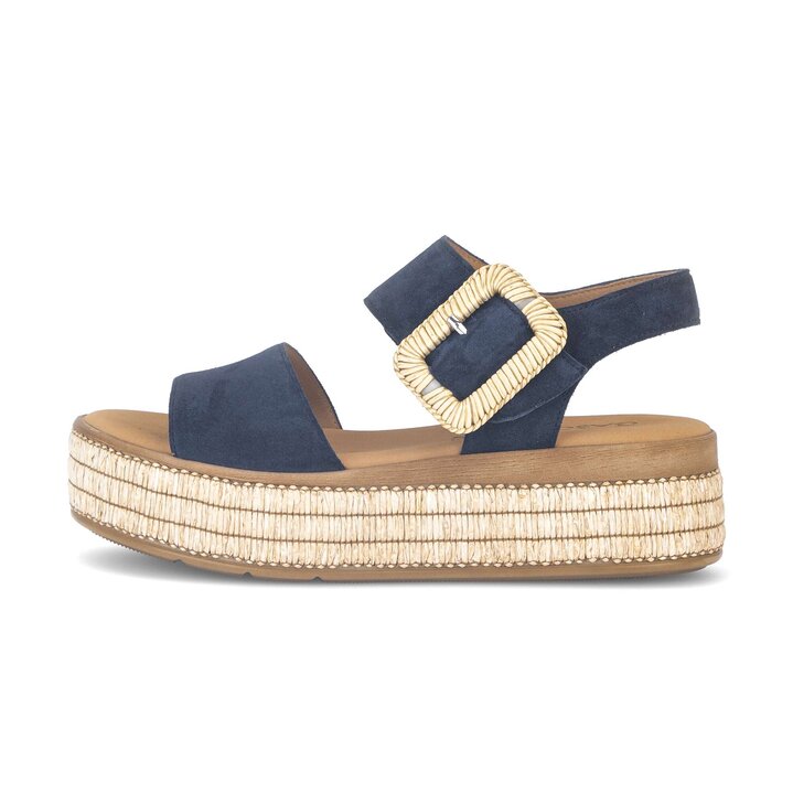 Sandale met plateauzool blauw #0