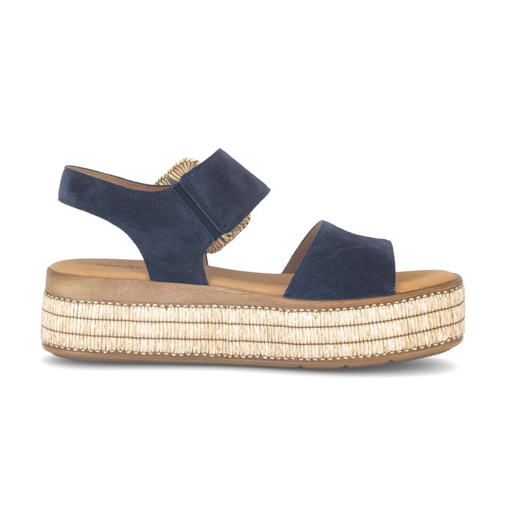 Sandale met plateauzool blauw #1