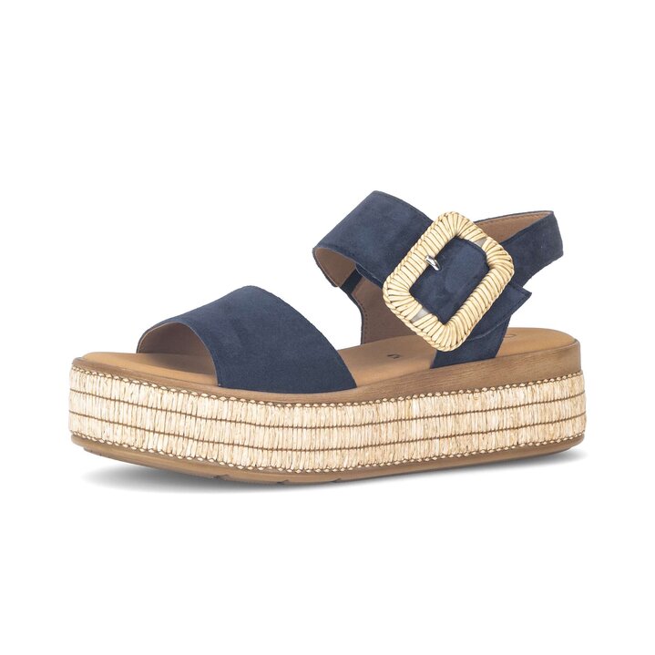 Sandale met plateauzool blauw #2