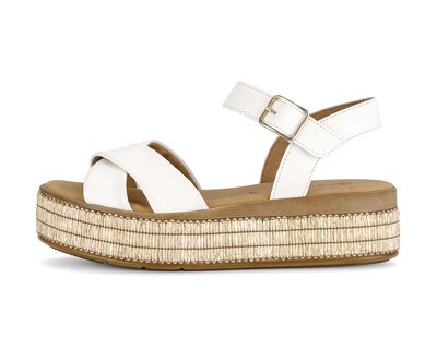 Sandale à plateforme crème