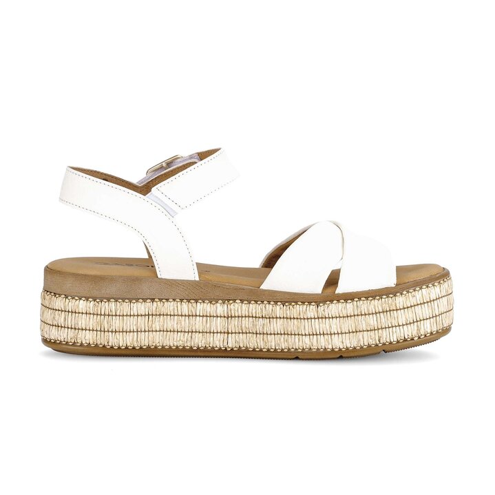 Sandale à plateforme crème #1