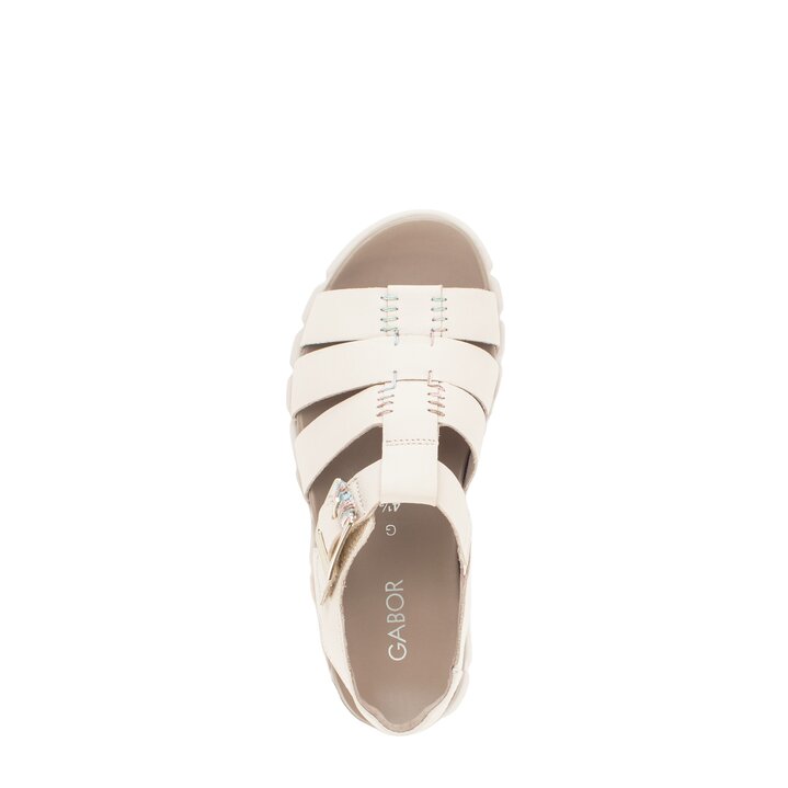 Sandale à plateforme crème #5