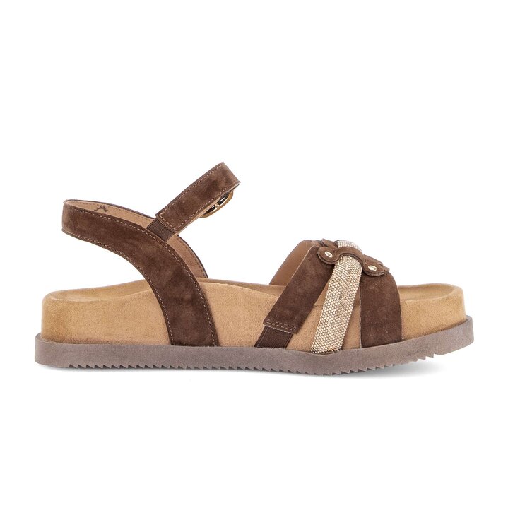 Sandal met riempjes bruin #1