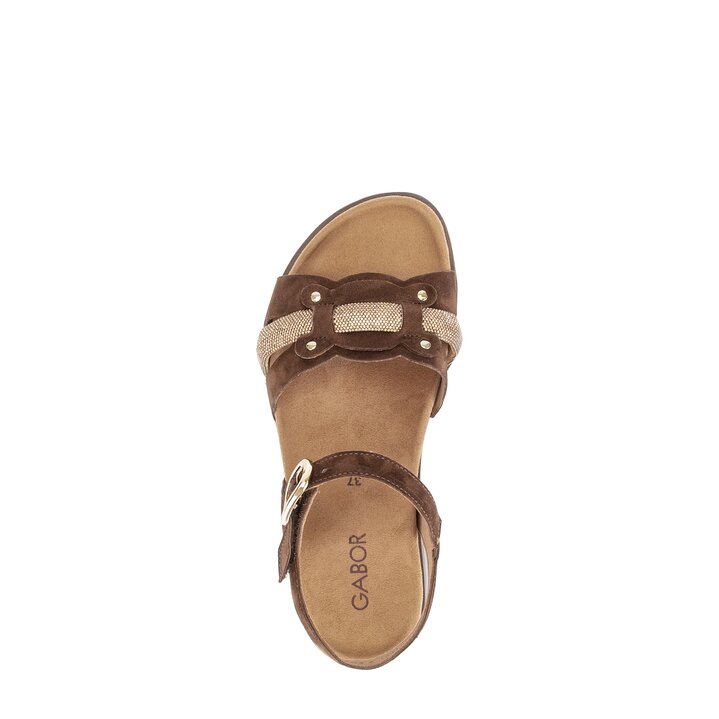 Sandal met riempjes bruin #5