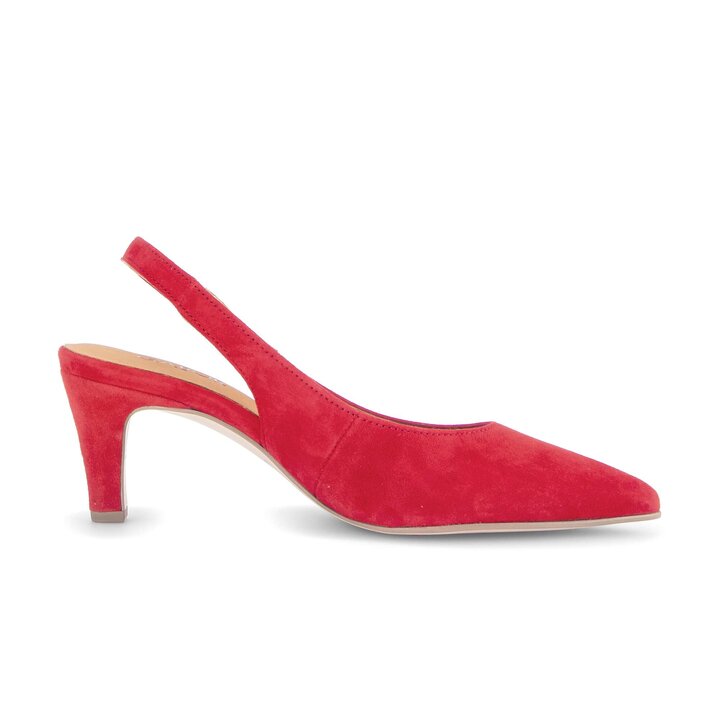 Escarpins à bride arrière rouge #1