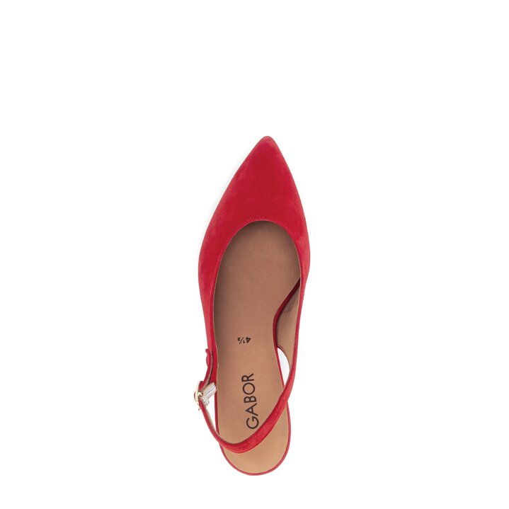 Escarpins à bride arrière rouge #5