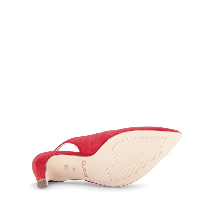 Escarpins à bride arrière rouge #4