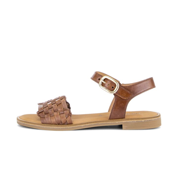 Sandal met riempjes bruin #0