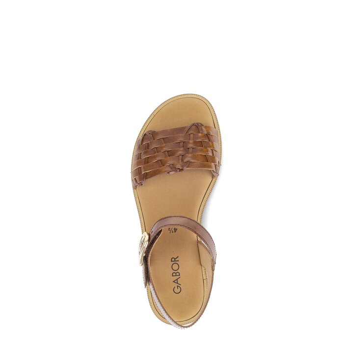 Sandal met riempjes bruin #5