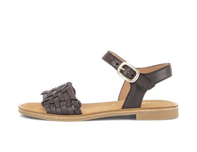 Sandal met riempjes bruin