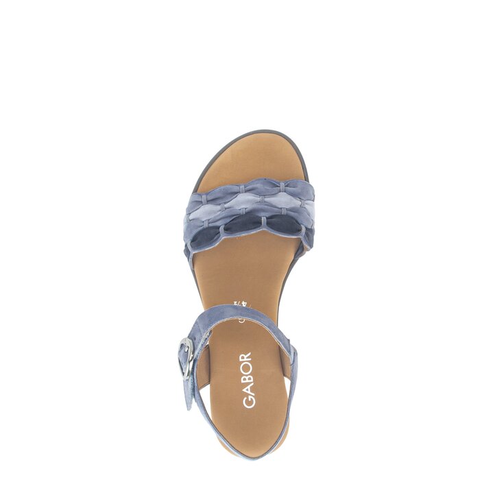 Sandalo con cinturino blu #5