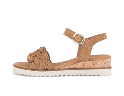 Sandal met riempjes bruin