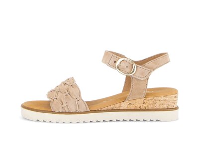 Sandalo con cinturino beige