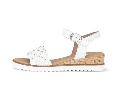 Sandal met riempjes wit