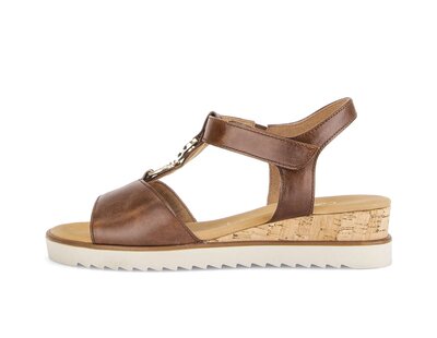 Sandal met riempjes bruin