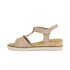Sandal met riempjes beige