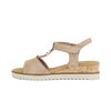 Sandal met riempjes beige