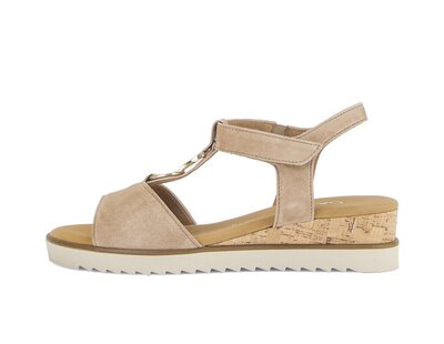 Sandal met riempjes beige