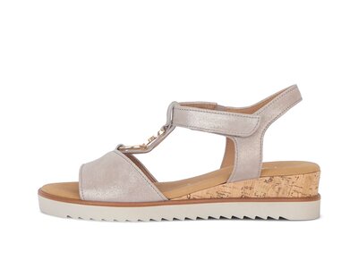 Sandalo con cinturino beige