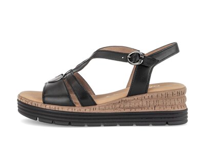 Plateau Sandale schwarz