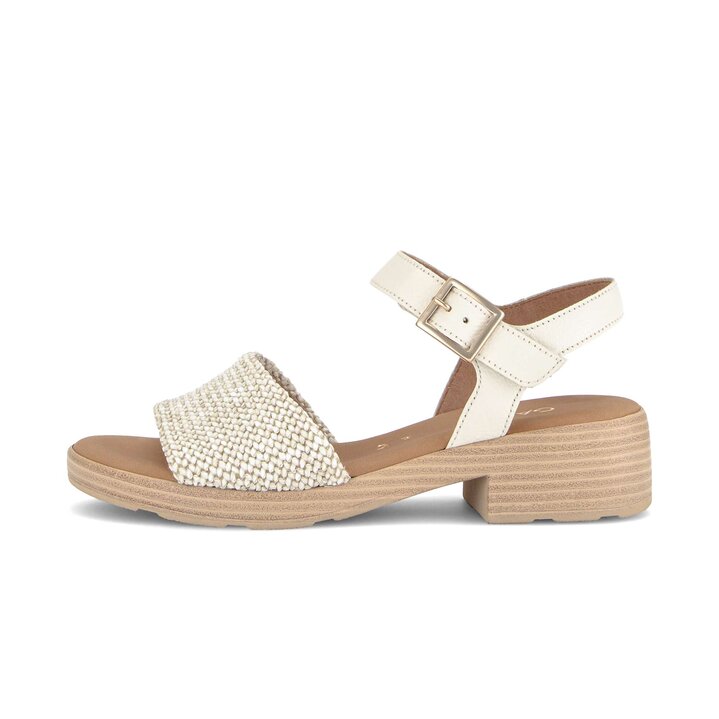 Sandal met riempjes crème #0