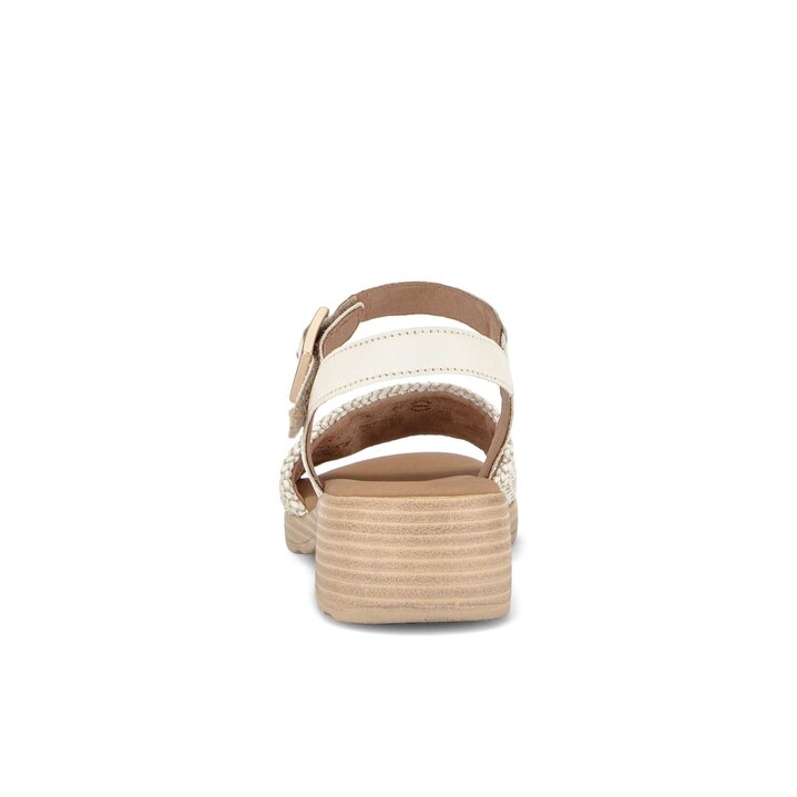 Sandal met riempjes crème #3