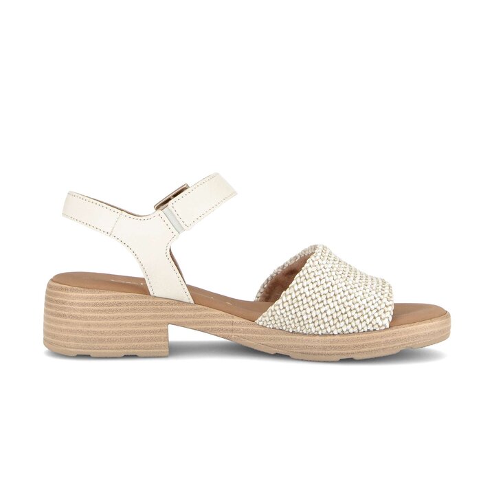 Sandal met riempjes crème #1