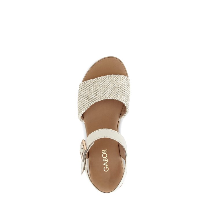Sandal met riempjes crème #5