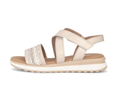 Riemchensandale beige