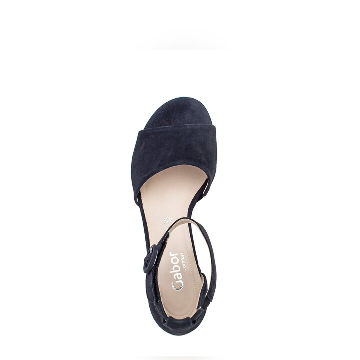 Décolleté con cinturino blu #5