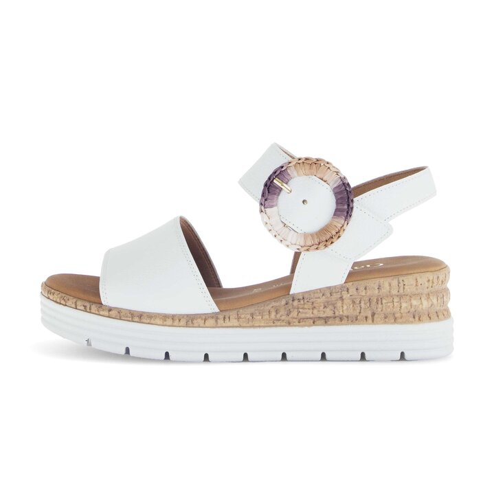 Platåsandaler vit #0