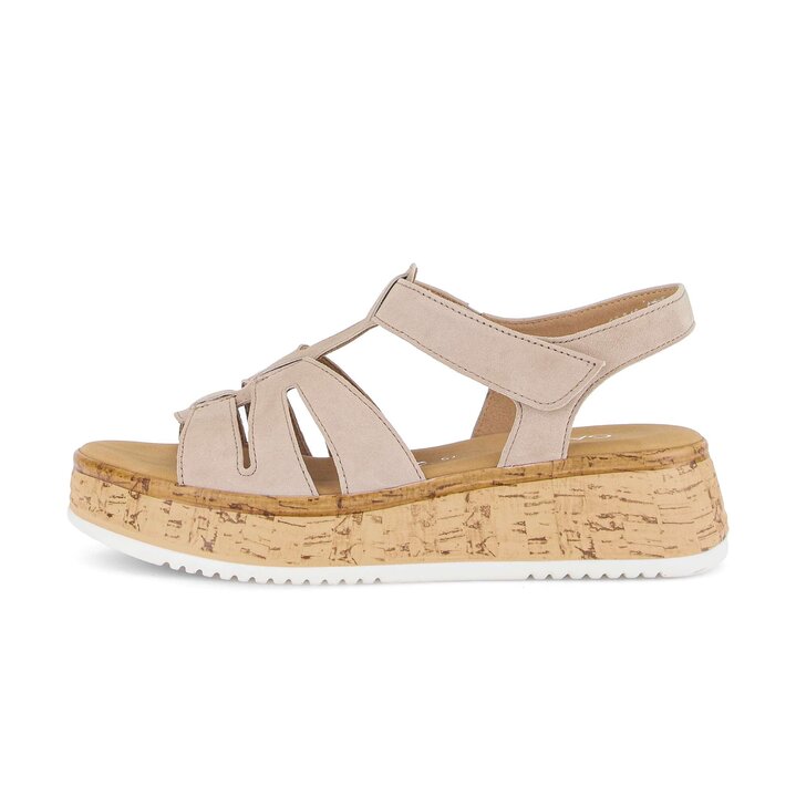 Sandale à plateforme beige #0