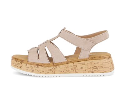 Sandale à plateforme beige