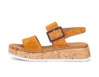 Sandale met plateauzool oranje