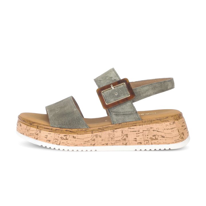 Sandale à plateforme vert #0