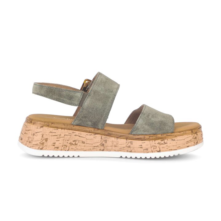 Sandale à plateforme vert #1