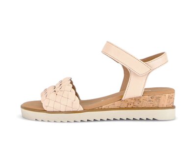 Sandalo con zeppa rosa