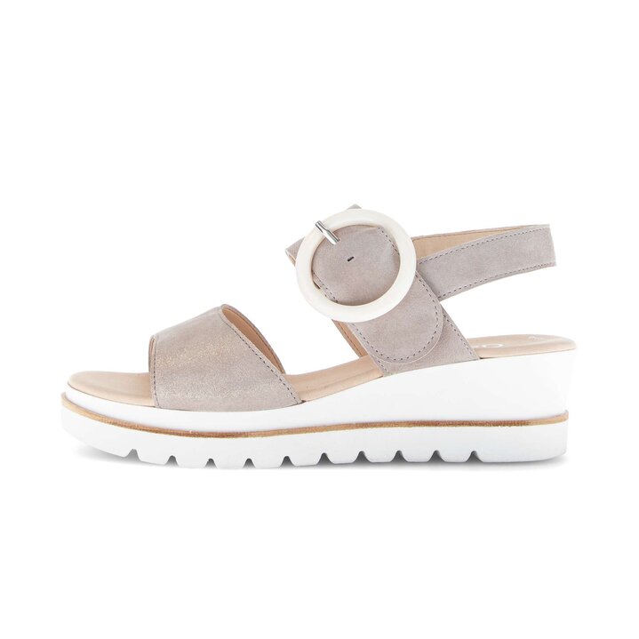 Sandale met plateauzool beige #0