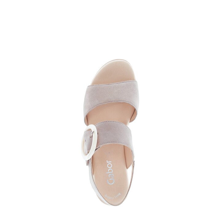 Sandale met plateauzool beige #5