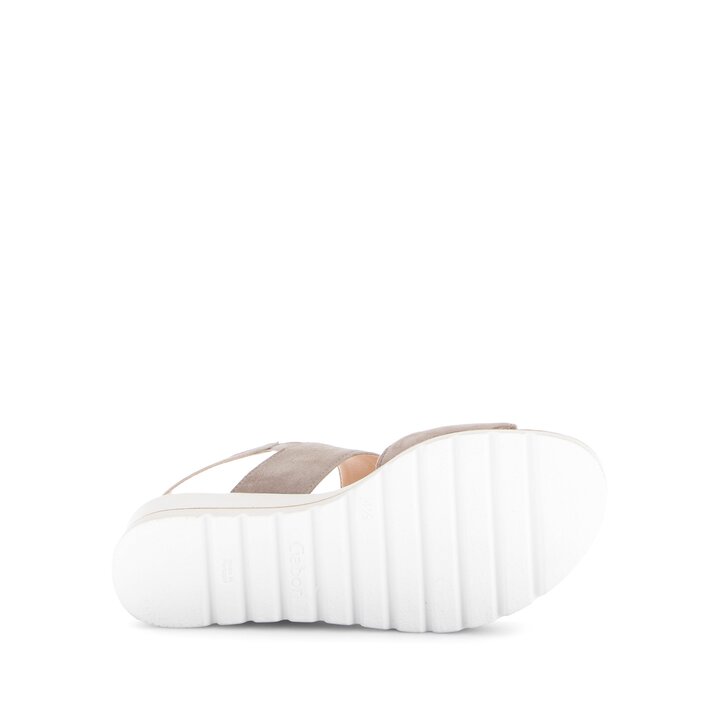 Sandale met plateauzool beige #4