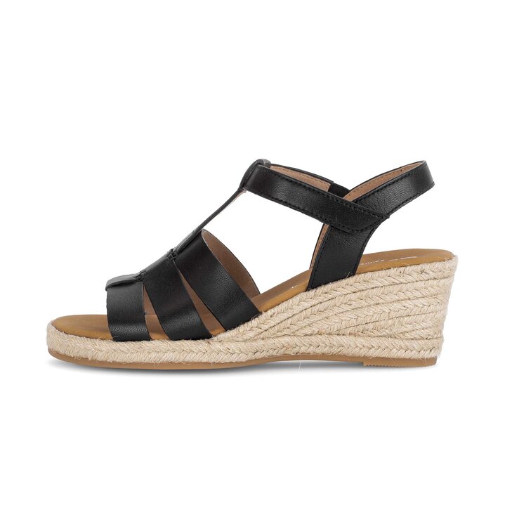 Sandalo con zeppa nero #0